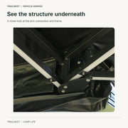 See the structure underneath - vehicle-mounted fan awning shown in supplier source photo