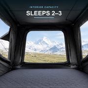 Interior of the TrailNest rooftop tent with sleeping space for two to three campers