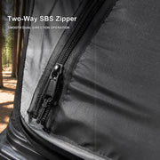 Two-way SBS zipper detail on the TrailNest rooftop tent canopy