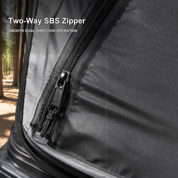 Two-way SBS zipper detail on the TrailNest rooftop tent canopy