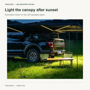 Light the canopy after sunset - source-photo detail of the vehicle fan awning