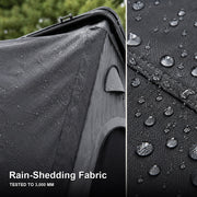 Water beading on TrailNest rooftop tent fabric tested to a 3,000 mm waterproof rating