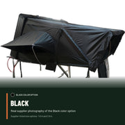 Black color option for the TrailNest side-opening aluminum rooftop tent