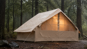 TrailNest inflatable cabin tent in light rain
