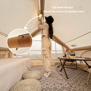 Top hook detail inside TrailNest Four-Season Inflatable Cabin Tent