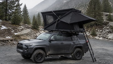 Z-Frame automatic rooftop tent in an alpine setting