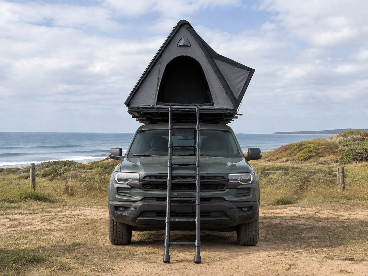 TrailNest Wedge 132 in a coastal camp setting