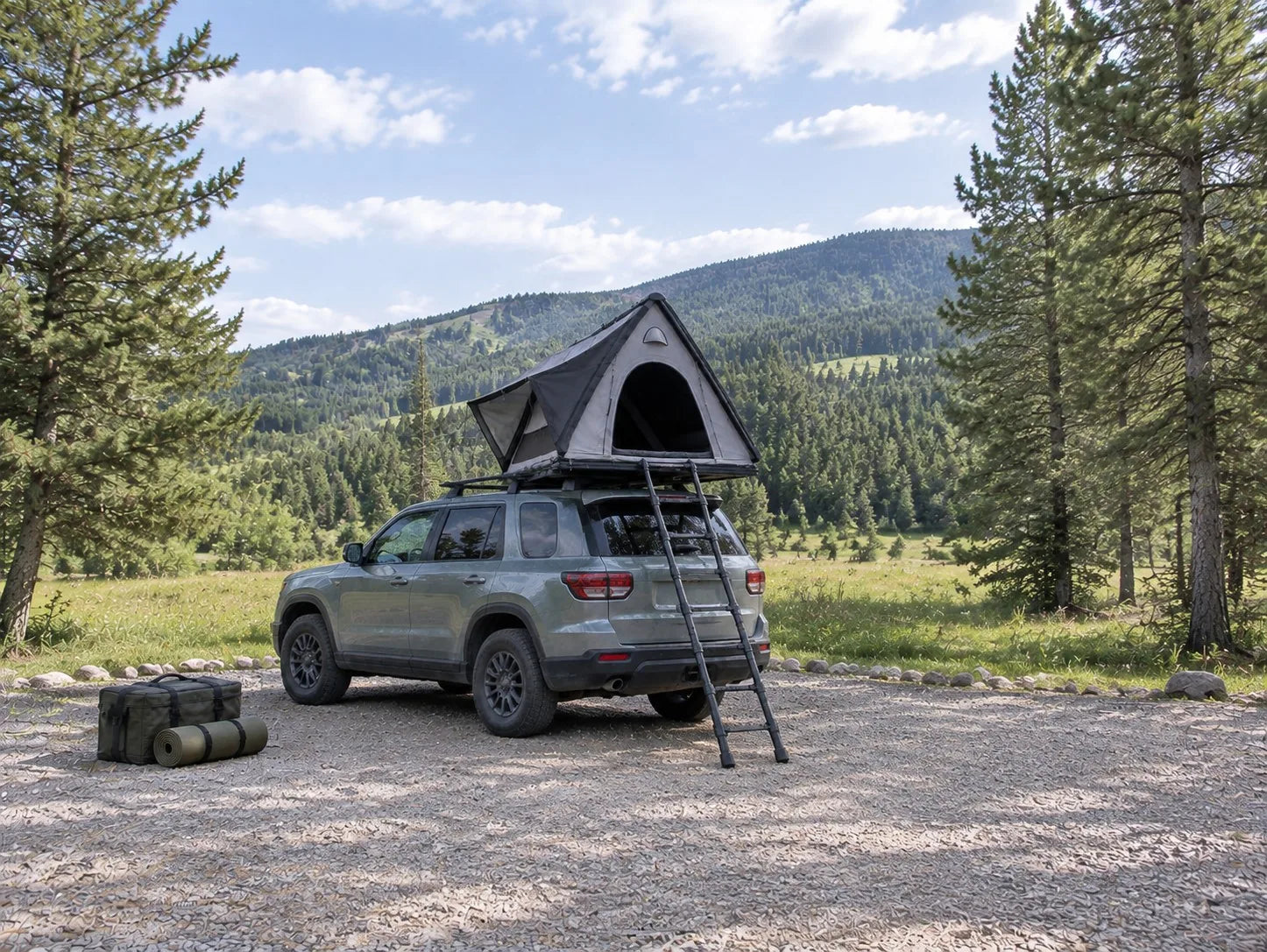 TrailNest Wedge 132 in a mountain meadow setting