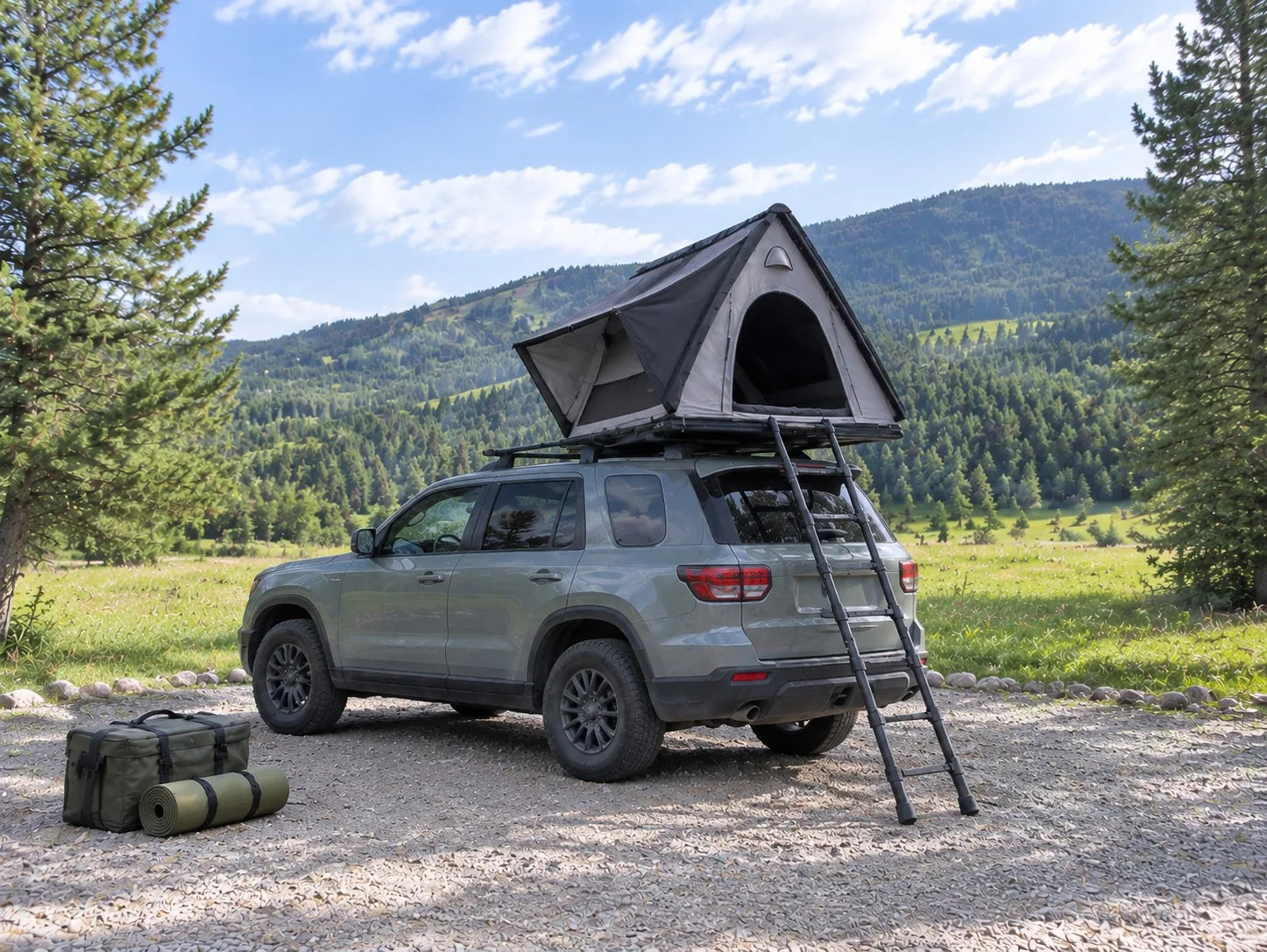 TrailNest Wedge 132 in a mountain meadow setting