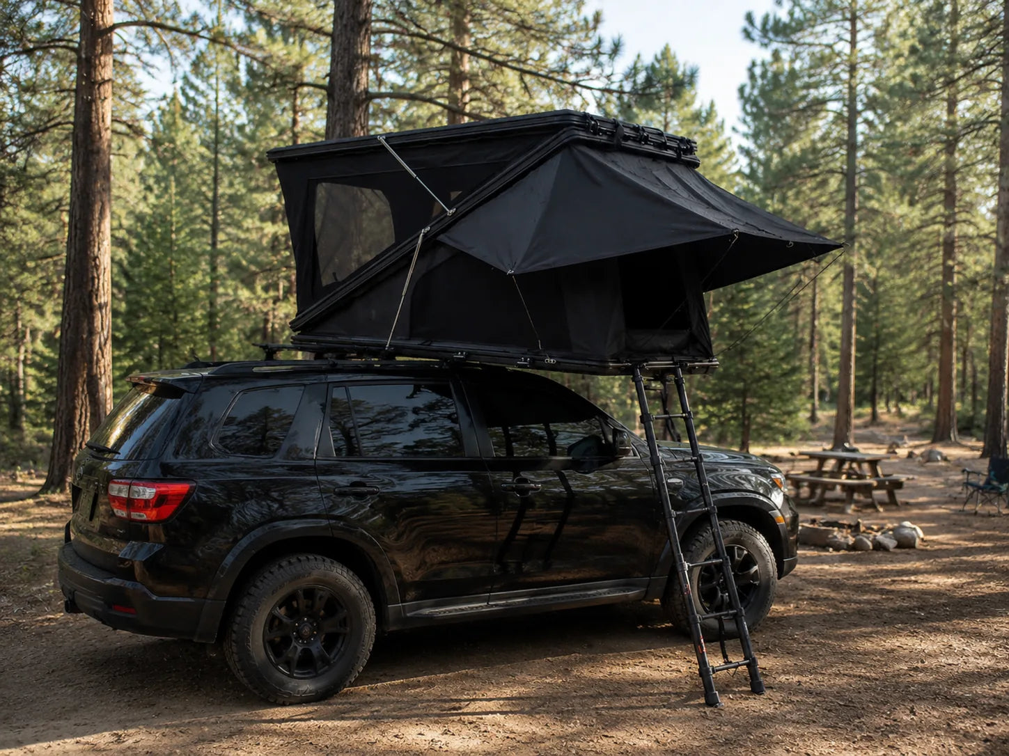TrailNest Z-Frame Pine camp view 2