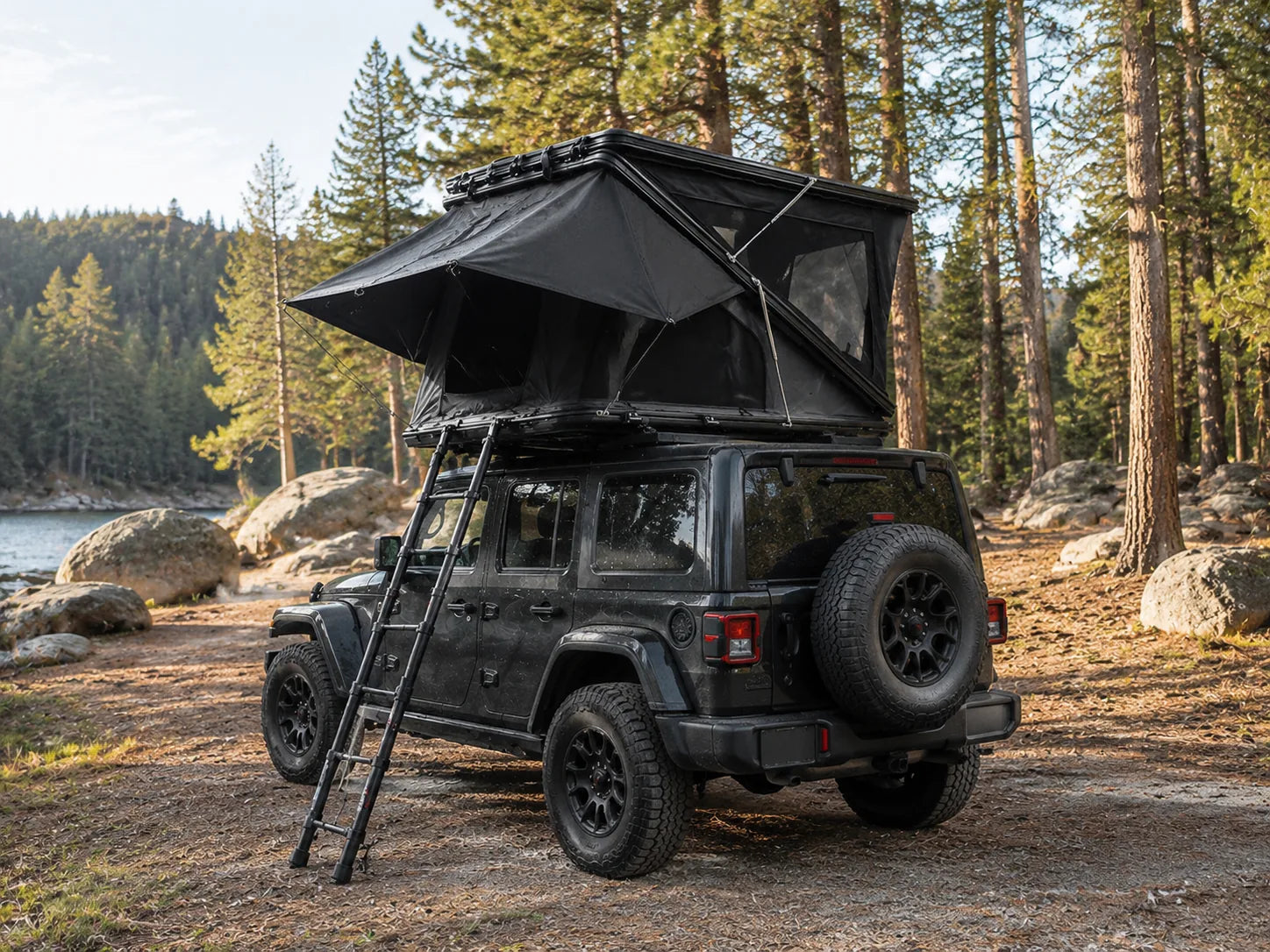 TrailNest Z-Frame Pine camp view 3